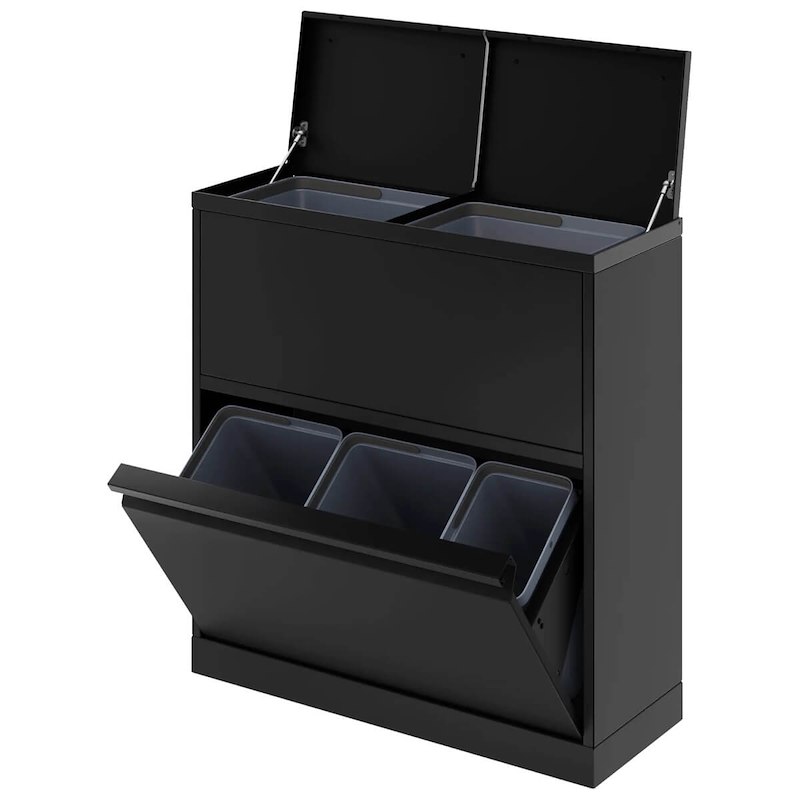 Affaldssystem affaldssortering spande Bica 881 80l sort