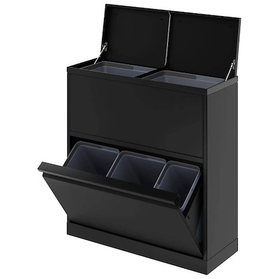 Affaldssystem affaldssortering spande Bica 881 80l sort