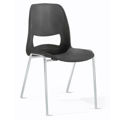 Kantinestol Mo antracit krom stel
