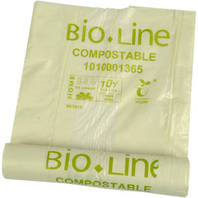 Affaldssække BioBag bioposer 80x110 30my transp.grøn /10ps