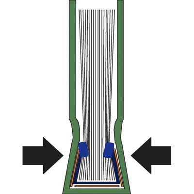 Skinneomslag Leitz blød transp. 14,0mm sort 10stk/pk