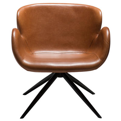 Loungestol Gaia Vintage lysbrun kunstlæder/sort