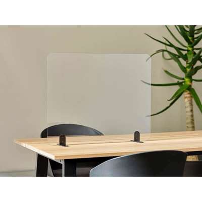 Smitteafskærmning 1000x600 mm m. udskæring og  fødder