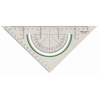 Geometritrekant Linex S2622 m/vinkelmåler