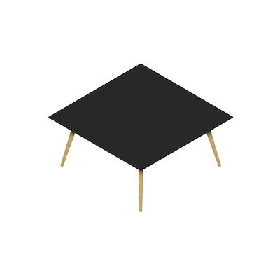 Konferencebord Dencon XL 1912 160x160 HPL sort/eg