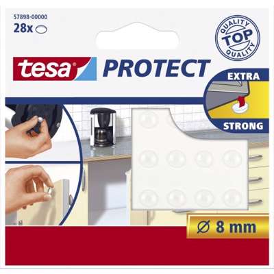Klæbe filtpude Tesa Ø8mm selvklæbende 28stk/pak