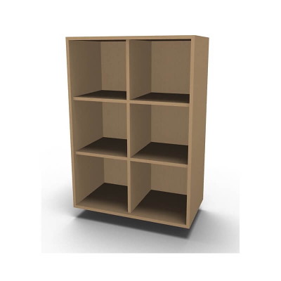 Reol Fumac Jive 6-rum m/sokkel bøg