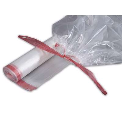 Affaldssæk m/snor plast klar 700x1100mm rl/10