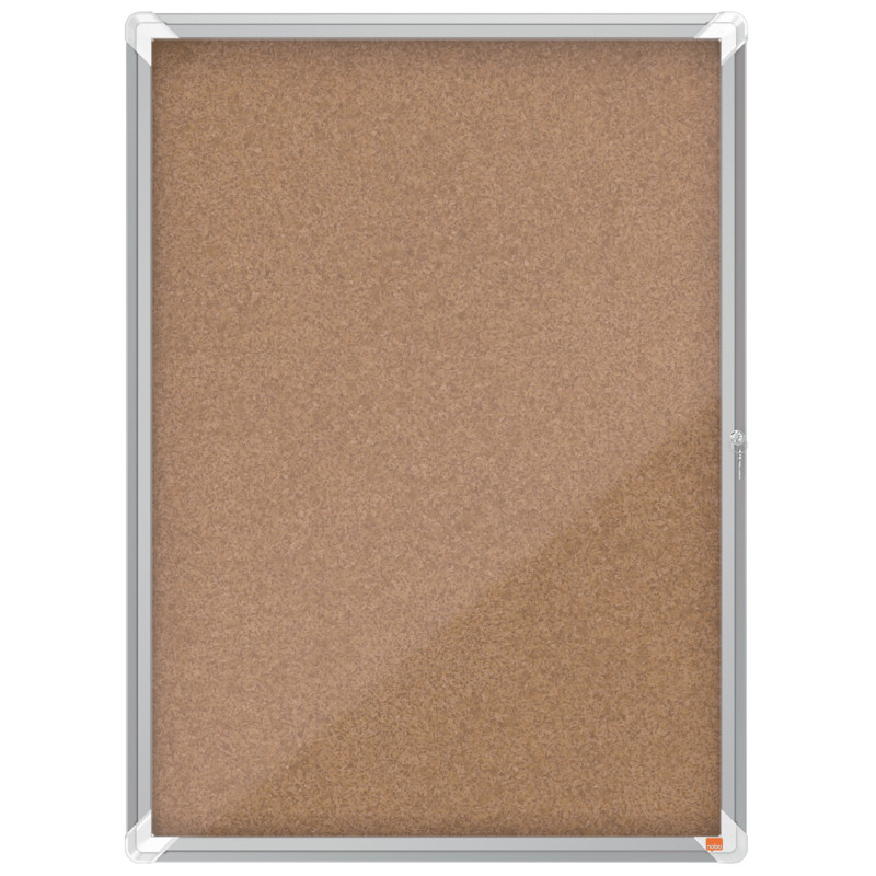 Opslagsskab Nobo Premium kork 9xA4 m/lås indendørs