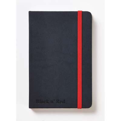 Notesbog Oxford Black n´Red A6 sort linieret hard cover