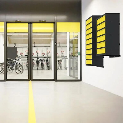 Ladeskab Sono B550 t/ cykel batterier 9 rum væg grå