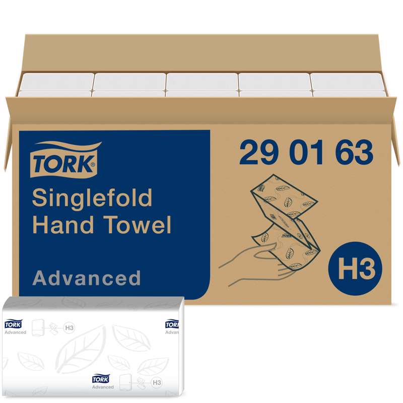 Papirhåndklæder Tork Soft H3 Adv 2-lag Z-fold 290163 3750
