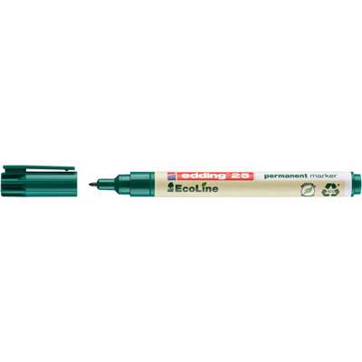 Marker Edding 25 EcoLine grøn perm. 1mm rund