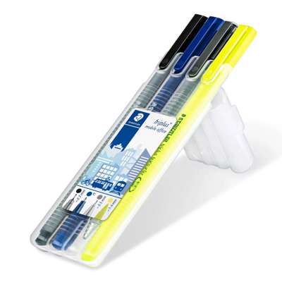 Fineliner STAEDTLER Triplus Mobile Office ass. 4stk