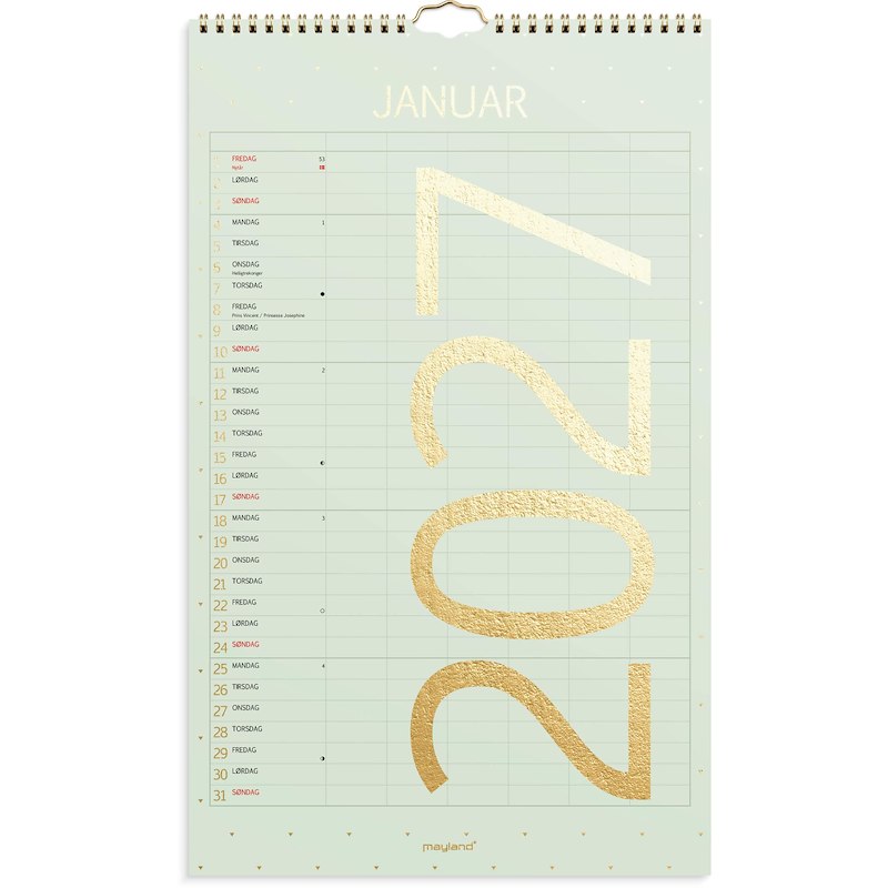 Familiekalender Color 2027 Mayland stor