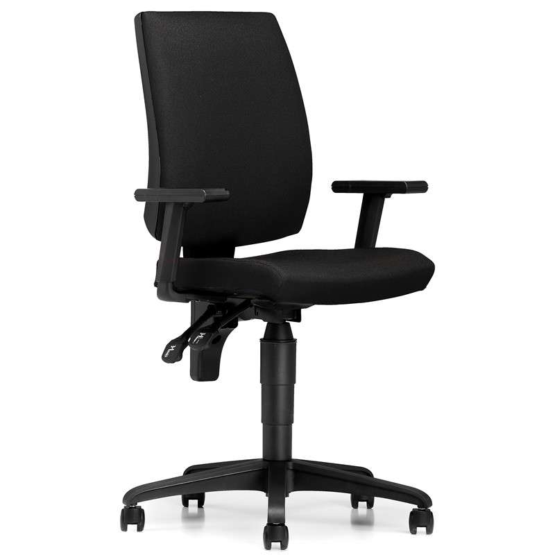 Kontorstol Sono Taktik YB009 armlæn bløde hjul sort