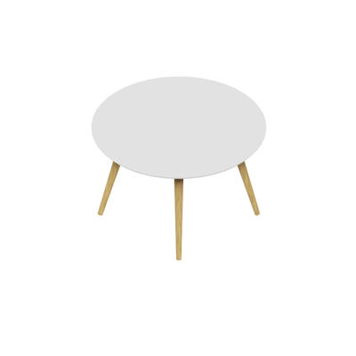 Konferencebord Dencon XL 1920 Ø120 HPL hvid/eg