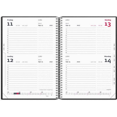 2-dages-kalender 2027 Mayland sort PP-plast