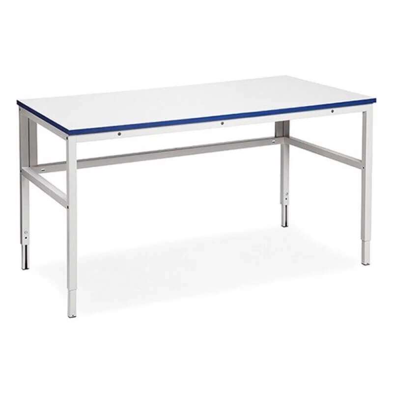 Bord Sono 1200x800mm m. let H-stativ, grå laminat