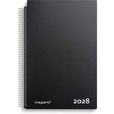 Aftalekalender 2028 Mayland A4 dag sort PP-plast