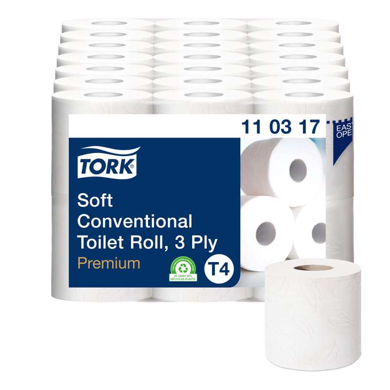Toiletpapir Tork Premium T4 3-lag 35m 110317 42rul/sæk