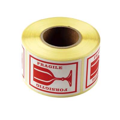Etiketter Fragile Avery glas 45x65mm 500stk/ 43-433