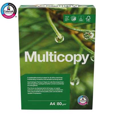 Kopipapir MultiCopy A4 80 g m/4 huller pk/500 ark