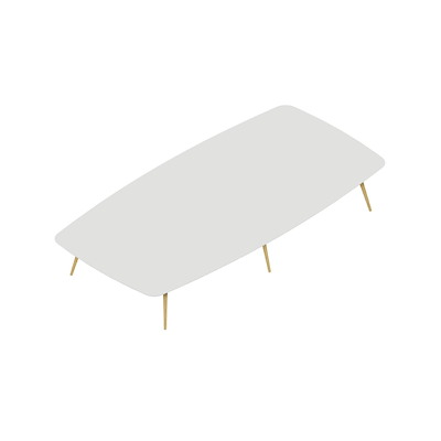 Konferencebord Dencon XL 1906 480x240 HPL hvid/eg