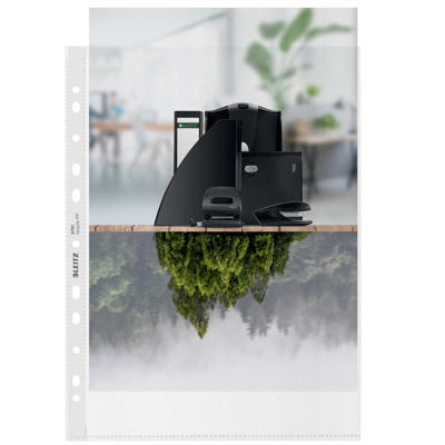 Plastlomme A4 Re:cycle Leitz 0,09mm præg 100stk/pak