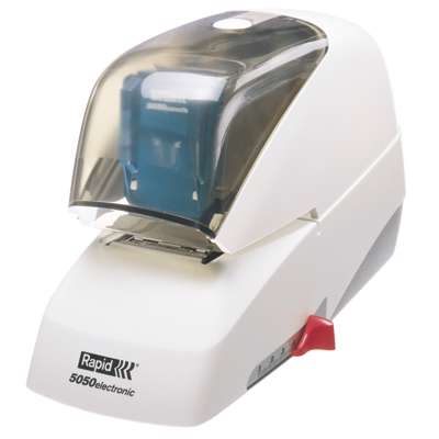 Hæftemaskine Rapid 5050e* hvid m/sort front el. t/klammekas.
