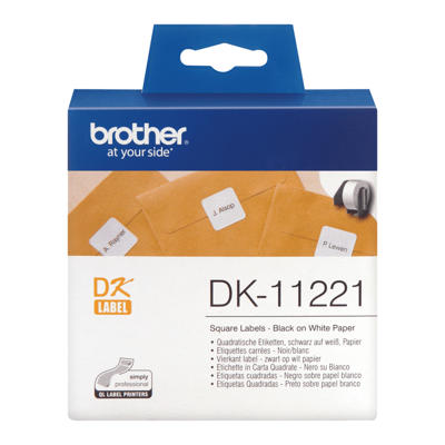 Label Brother hvid DK11221 23x23mm 1000stk/rl