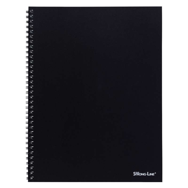 Blok A4 - Kollegieblok m/spiralryg A4 linjeret sort 80blade 70g