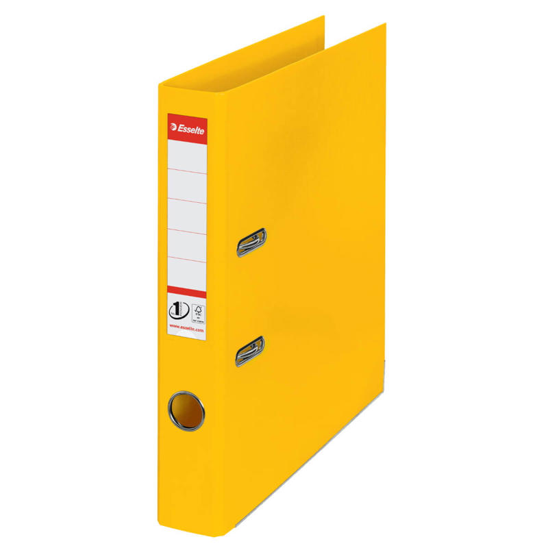 Brevordner Esselte No.1 Power gul A4 smal