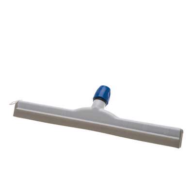 Gulvskraber 45cm plast, dobb. m/gevind gummi hvid