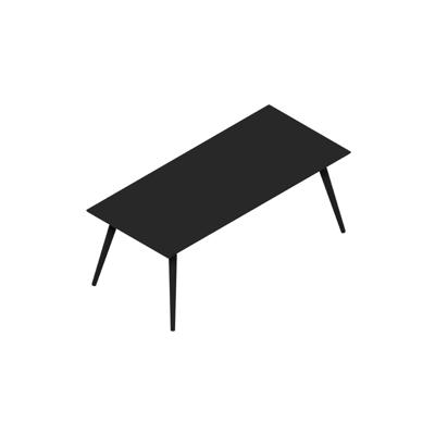 Konferencebord Dencon XL 1927 200x90 HPL sort/sort