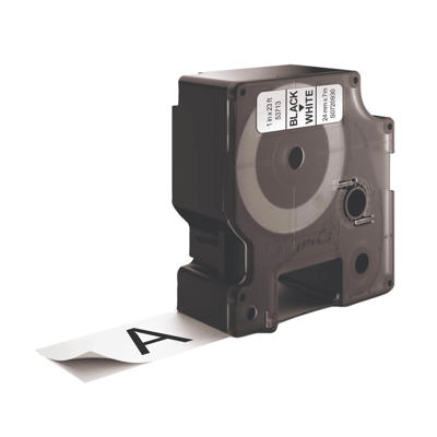 Labeltape DYMO D1 24mm sort på hvid