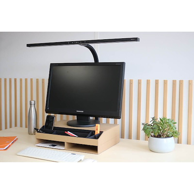 Bordlampe Unilux Strata Lumino LED m/klemme sort