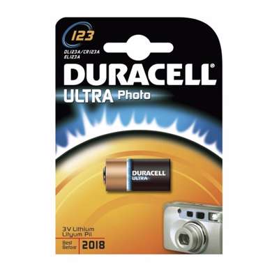 Batteri Duracell Ultra Photo 123 1stk/pak