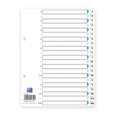 Plastregister Elba A5 A-Å m/forblad hvid