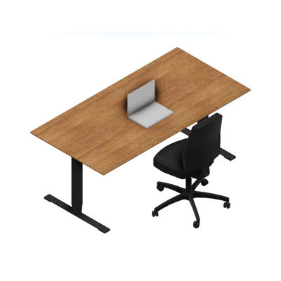 Hæve-sænkebord Dencon 11798 1800x900 sort stel valnød pl