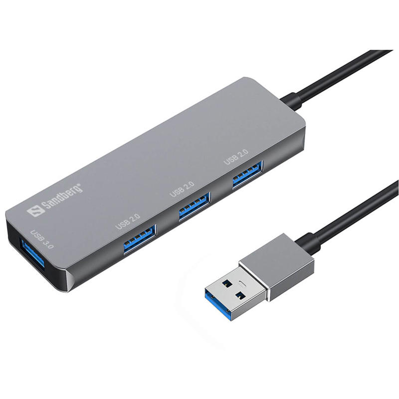 Hub USB Sandberg 1xUSB3 - 3X2.0 Saver
