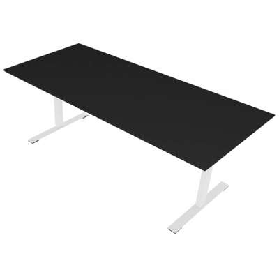 Hæve/sænkebord Dencon 11612/0395 200x90 sort soft lam alu st