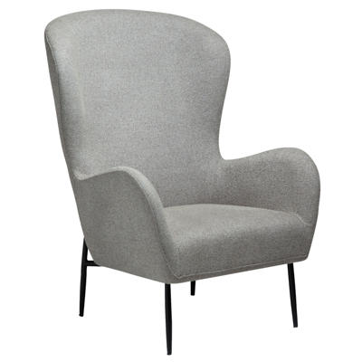 Loungestol Glam høj Pebble Earth Boucle stof /sort