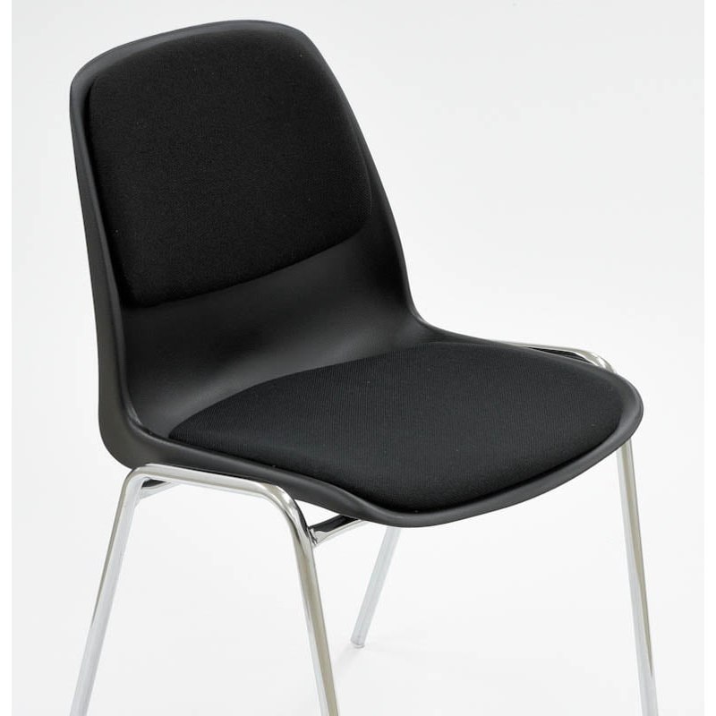 Stabelstol LifeTime Premium m/sort polster sæde/ryg sort