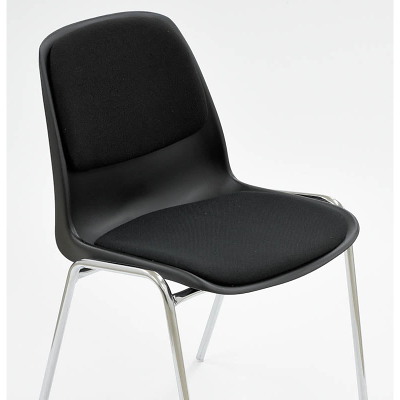 Stabelstol LifeTime Premium m/sort polster sæde/ryg sort