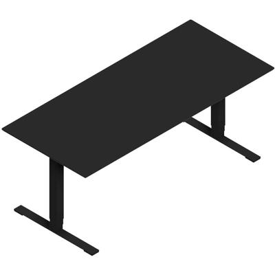 Hæve-sænkebord Dencon X3502 1800x800 sort stel sort lam pl