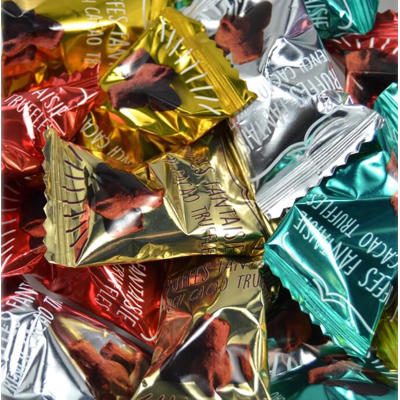 Chokolade Weibel trøfler 5 smagsvarianter singlepakket 3kg