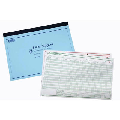 Kasserapport 2404 kasse-bank- giro + ekstra kolonne