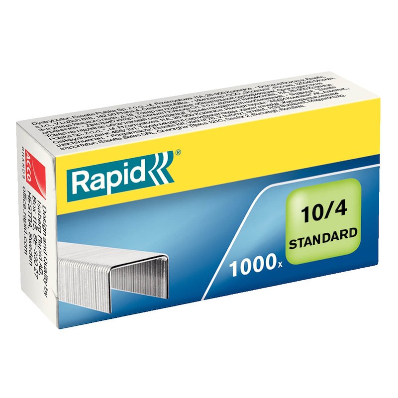 Hæfteklamme galvaniseret 10/4 Rapid standard 1000stk/pak
