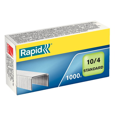 Hæfteklamme galvaniseret 10/4 Rapid standard 1000stk/pak